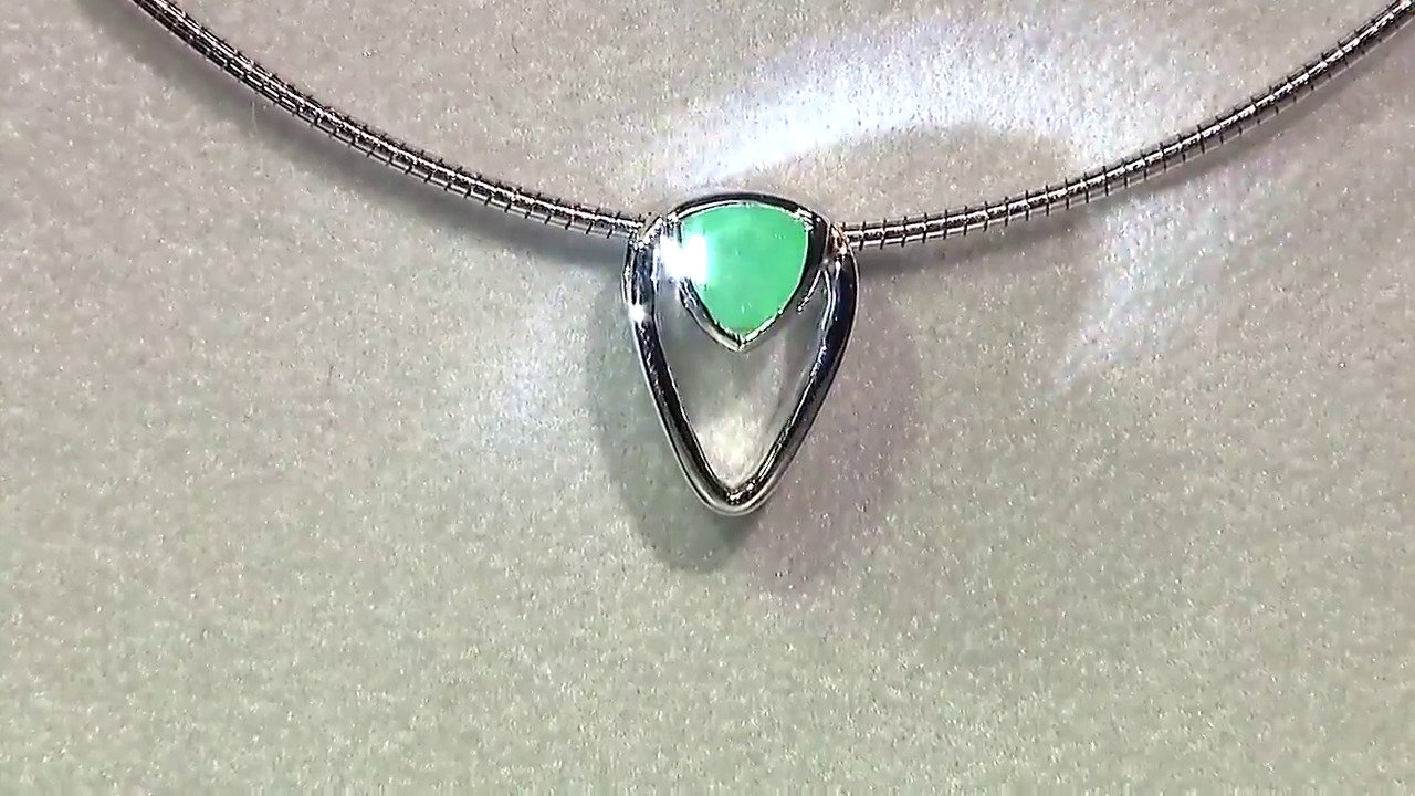 Video Socoto Emerald Silver Pendant (MONOSONO COLLECTION)