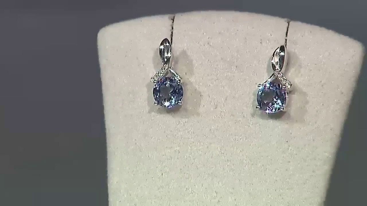 Video Orecchini in argento con Tanzanite (non riscaldata)