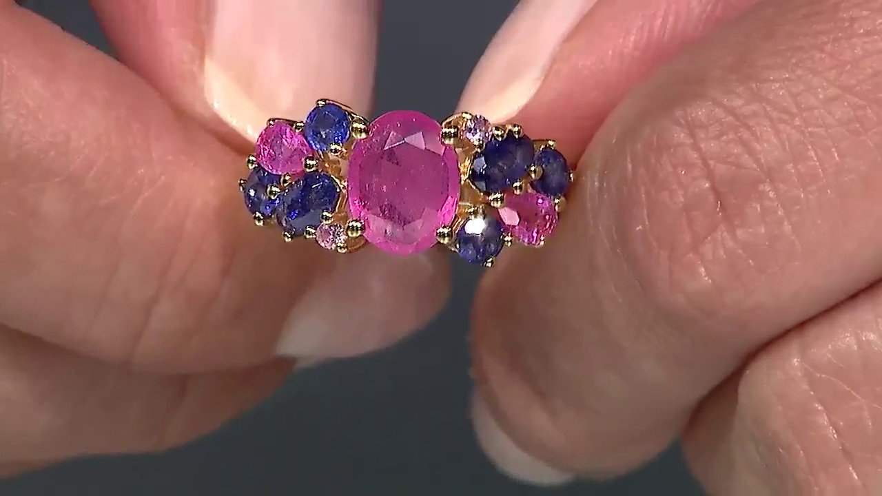 Video Madagascar Pink Sapphire Silver Ring