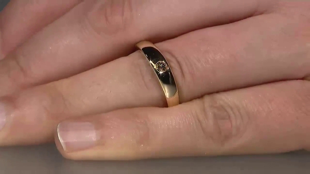 Video Anello in oro con Diamante Cognac d'Argyle SI1 (Mark Tremonti)