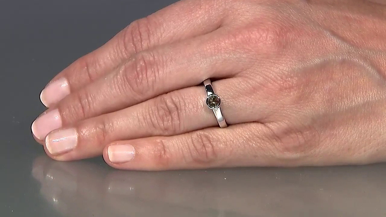 Video Zilveren ring met een andalusiet
