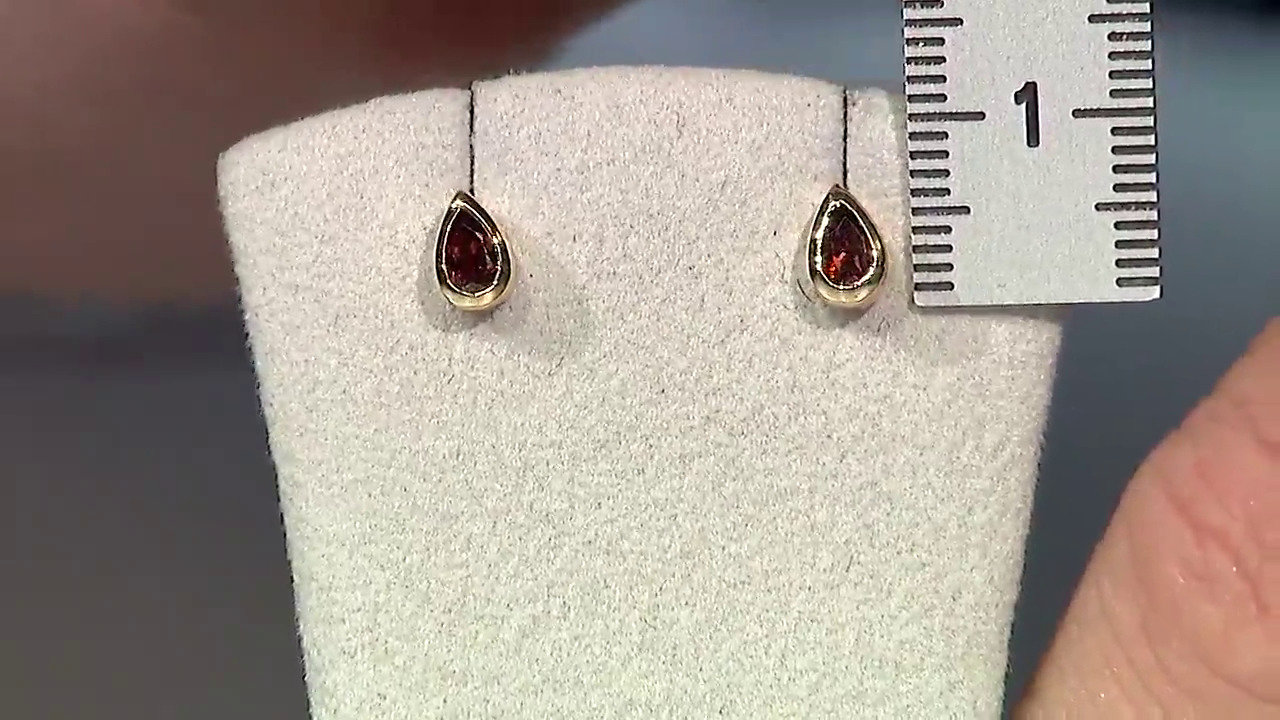 Video Raspberry Zircon Silver Earrings