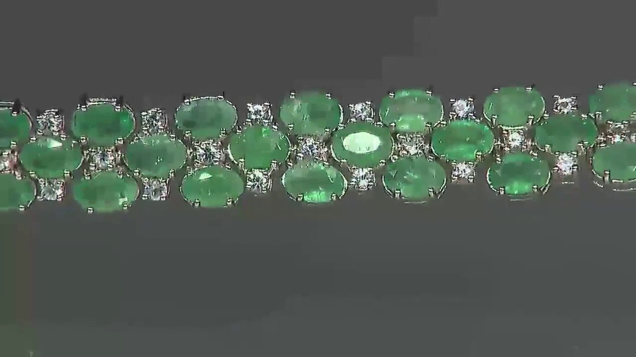 Video Bracciale in argento con Smeraldo Zambia