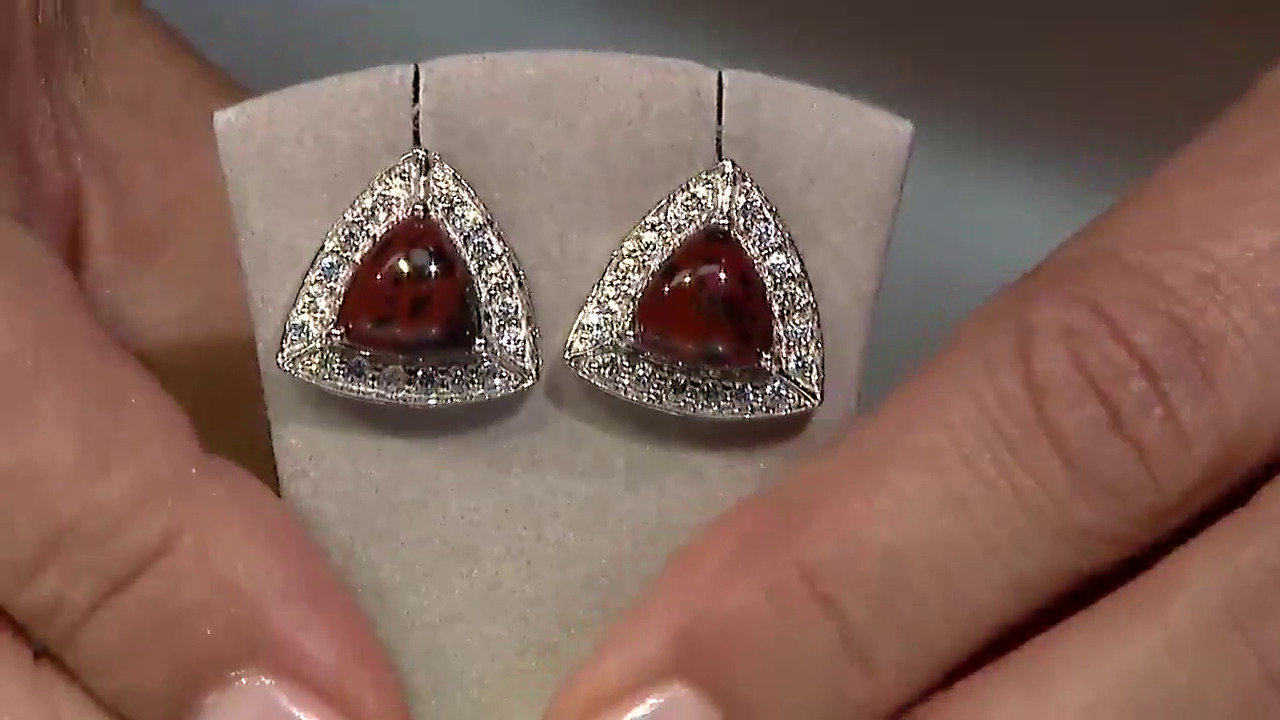 Video Mahogany Obsidian Silver Earrings