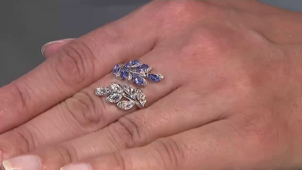 Video Anello in argento con Tanzanite