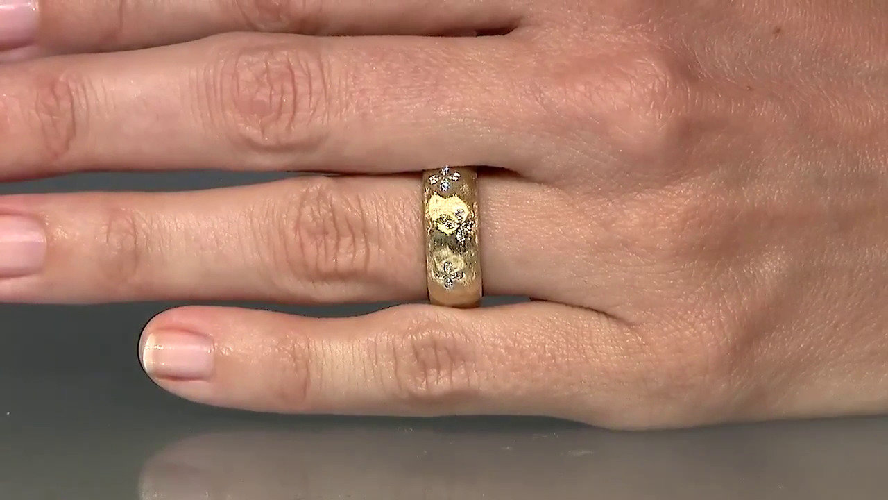 Video I1 (G) Diamond Silver Ring (Annette)
