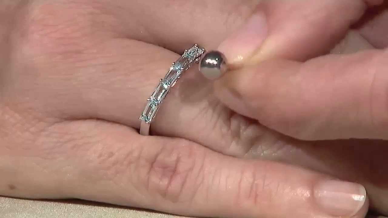 Video Anello in argento con Topazio Blu Cielo