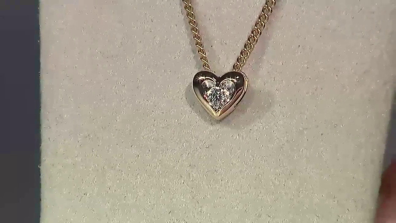 Video Ciondolo in oro con Diamante SI2 (G) (Annette)