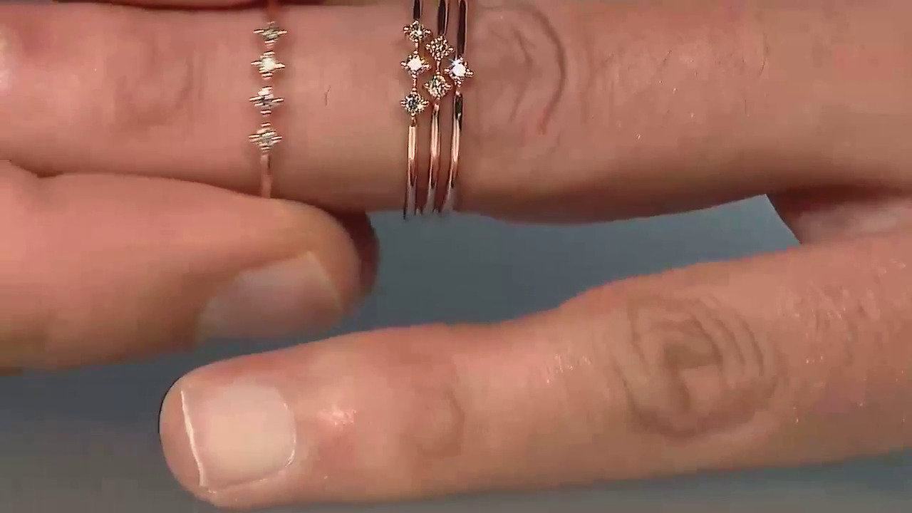 Video Anello in oro con Diamante Rose de France SI1 di Argyle (Annette)