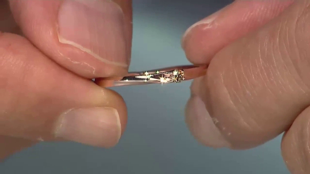 Video Anello in oro con Diamante Rose de France SI1 di Argyle (Annette)