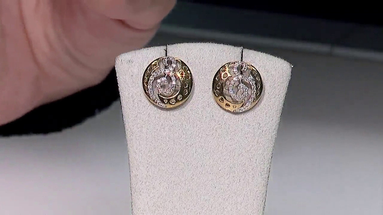 Video Boucles d'oreilles en or et Diamant SI1 (H) (Annette)