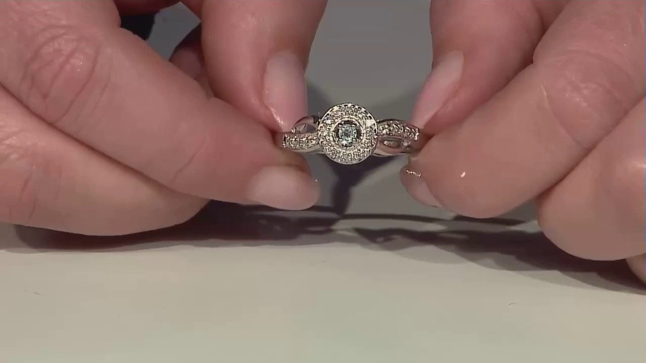 Video Anello placcato in platino con Tormalina Paraíba