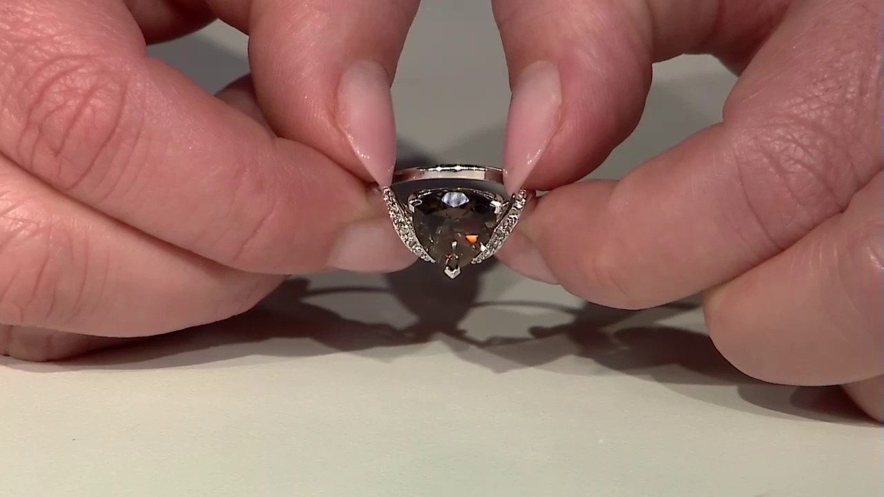 Video Bague en argent et Quartz fumé