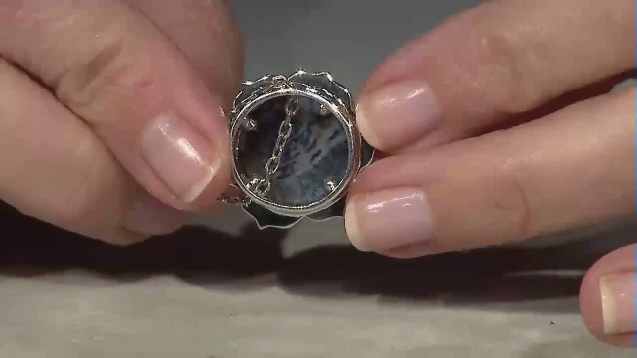 Video Ciondolo in argento con Agata Muschiata Dendritica