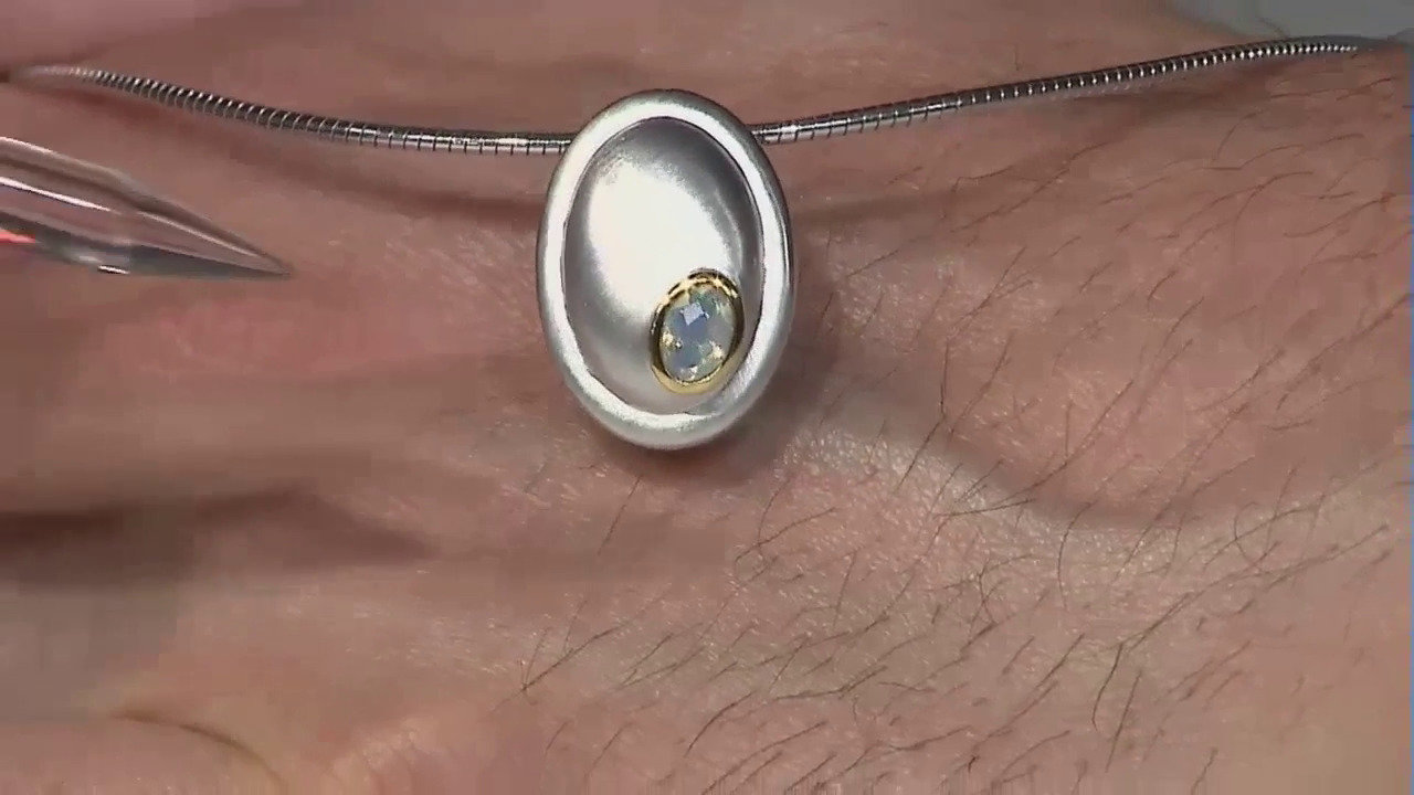 Video Ciondolo in argento con Opale di Welo (MONOSONO COLLECTION)