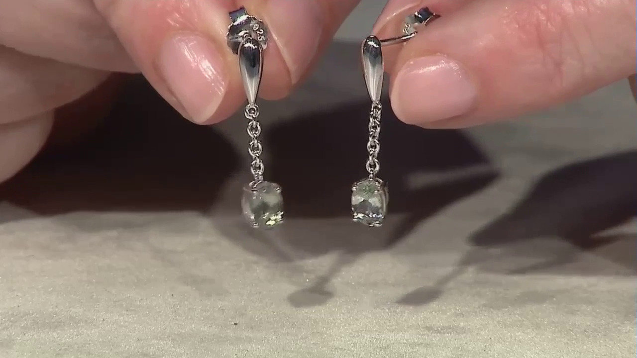 Video Orecchini in argento con Tanzanite Verde