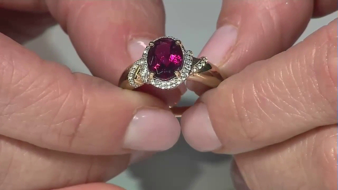 Video Anello in oro con Rubellite (Tenner Diniz)