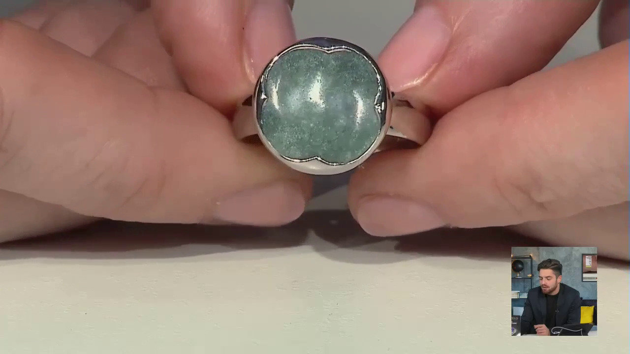 Video Anello in argento con Diaspro Ocelot