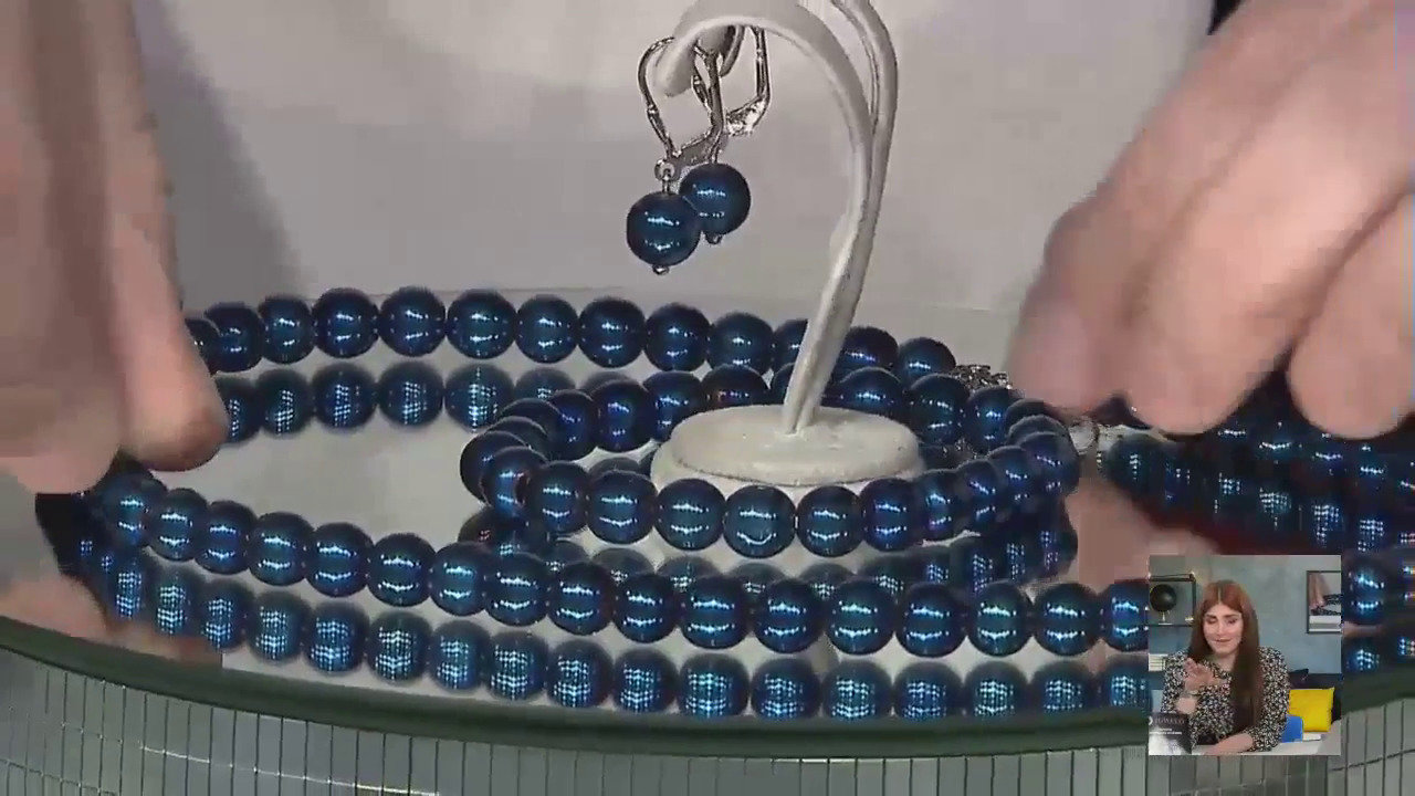 Video Parure in argento con Ematite Blu Royal