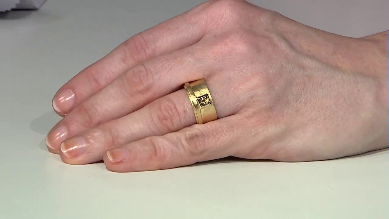 Video Zilveren ring met een Gele Zirkoon (MONOSONO COLLECTION)