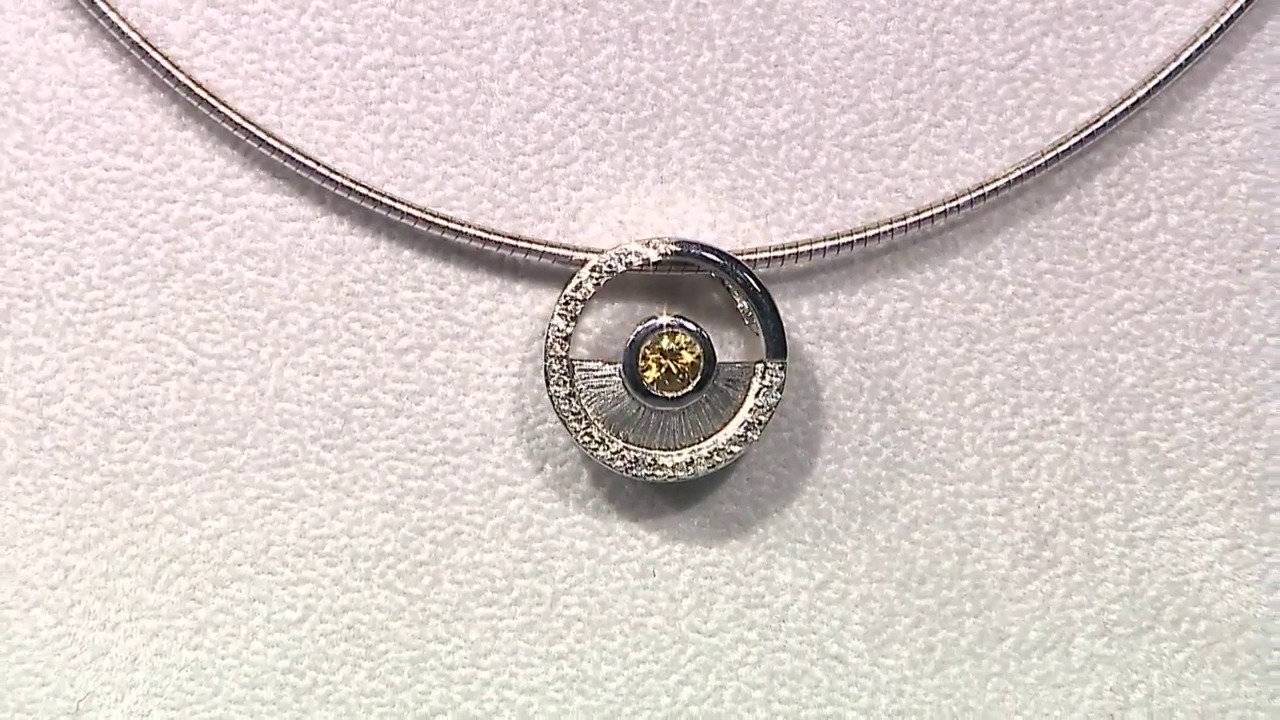 Video Pendentif en argent et Zircon jaune (MONOSONO COLLECTION)