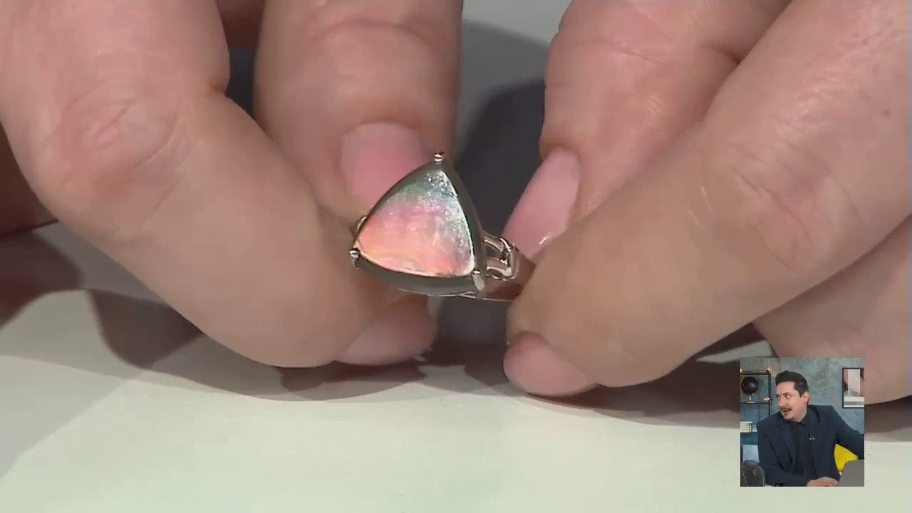 Video Anello in argento con Ammolite