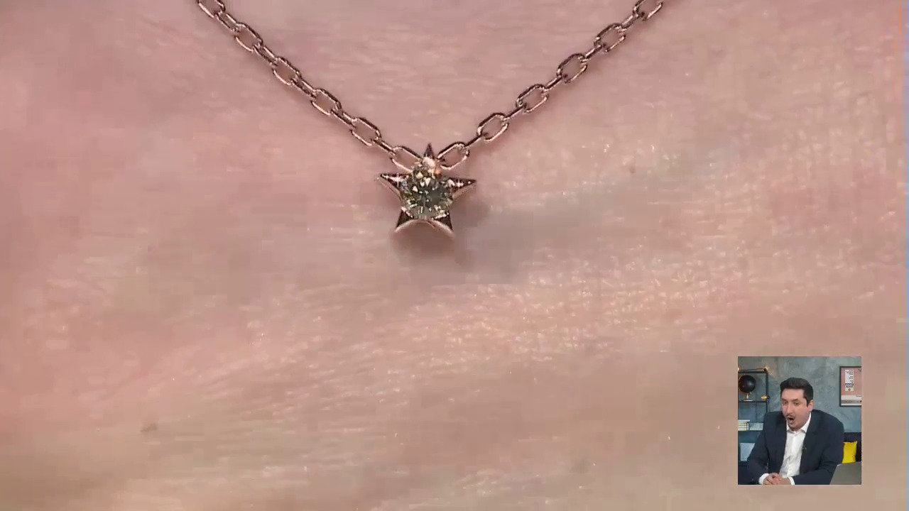 Video Ciondolo in oro con Diamante Rose de France VS1 di Argyle (Annette)