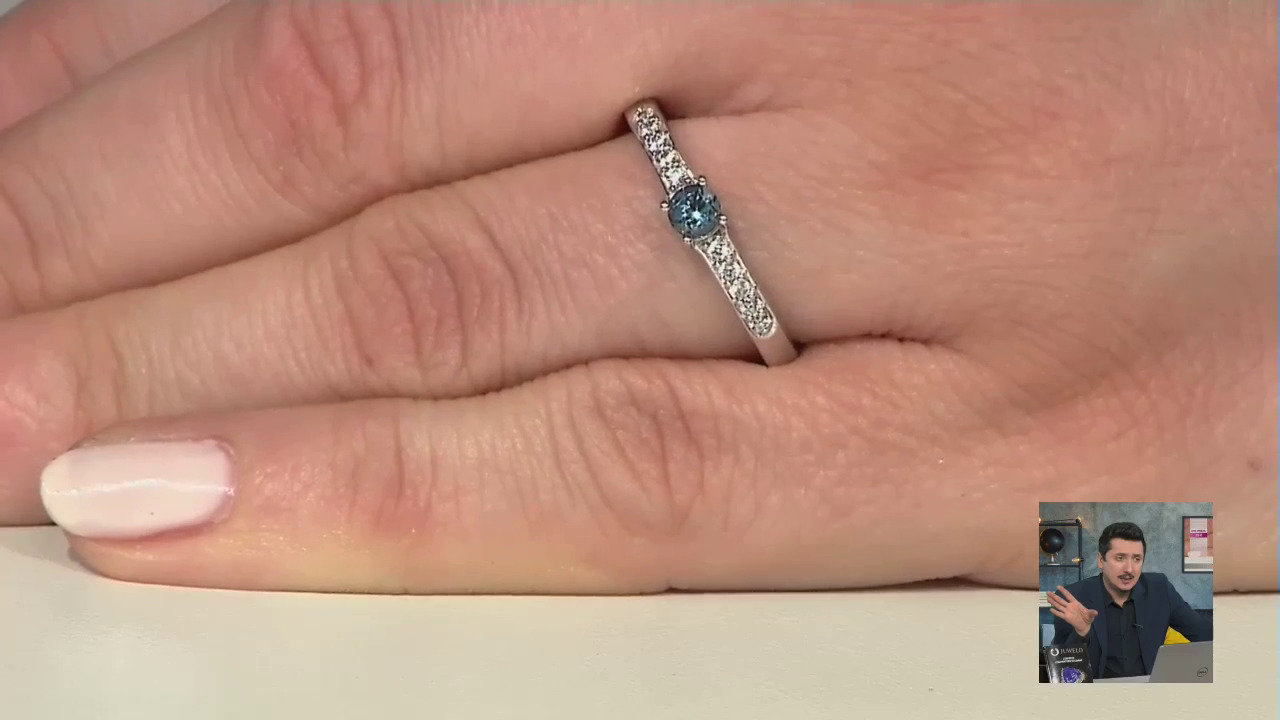 Video Anello in argento con Topazio Blu Londra