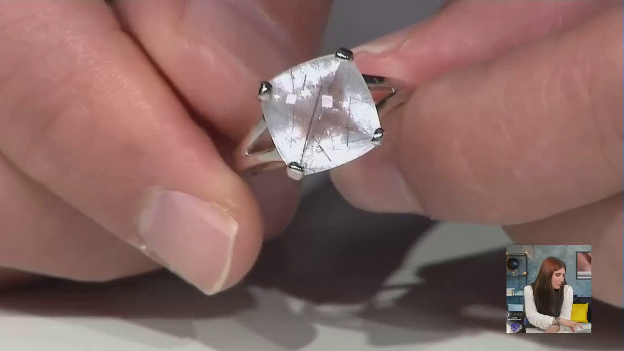 Video Anello in argento con Quarzo Rutilato Mutuca