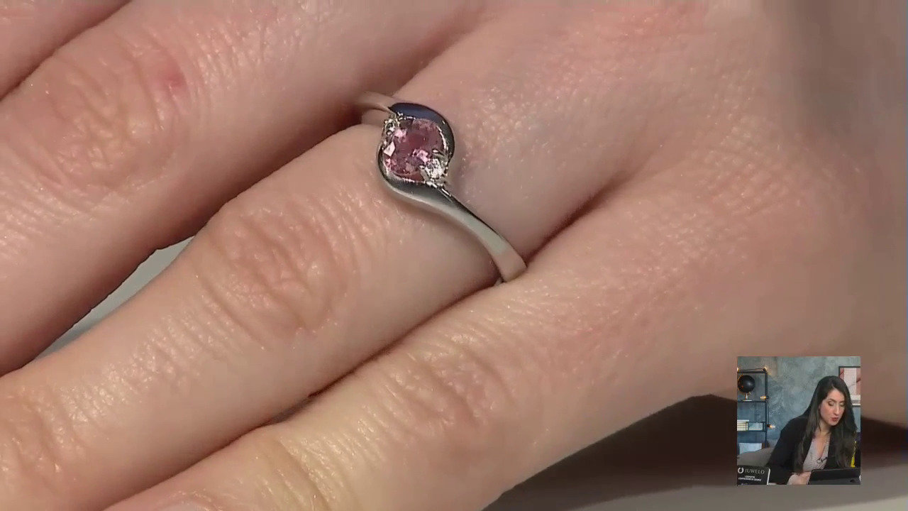 Video Anello in argento con Zaffiro Padparadscha