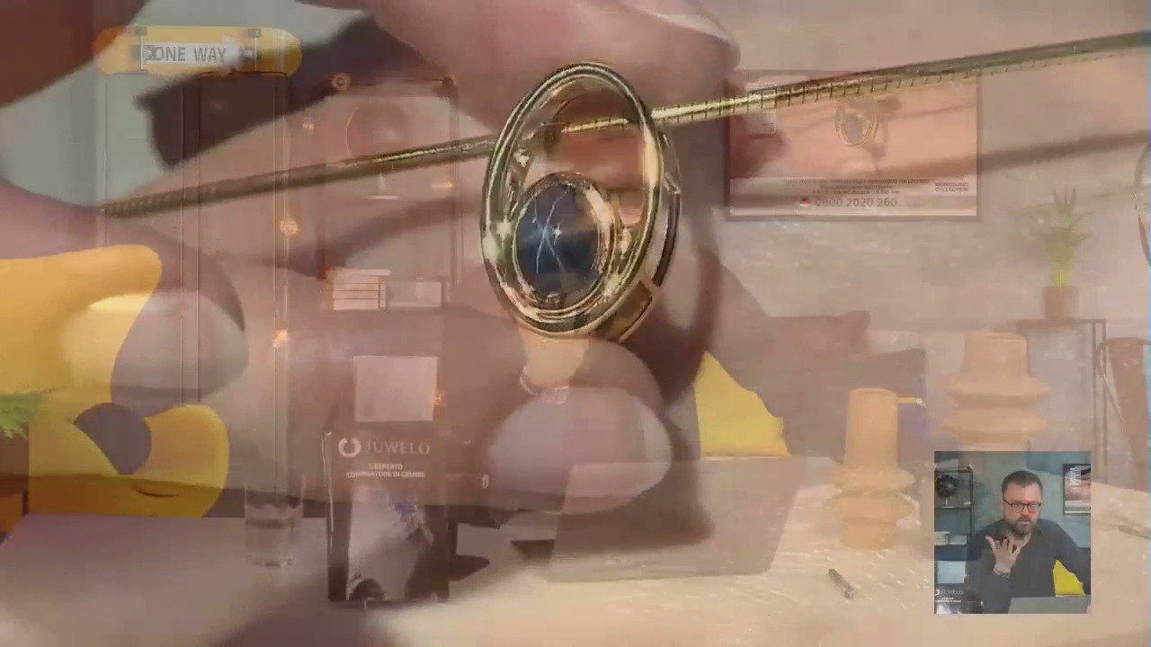 Video Ciondolo in argento con Zaffiro Stellato Blu (MONOSONO COLLECTION)