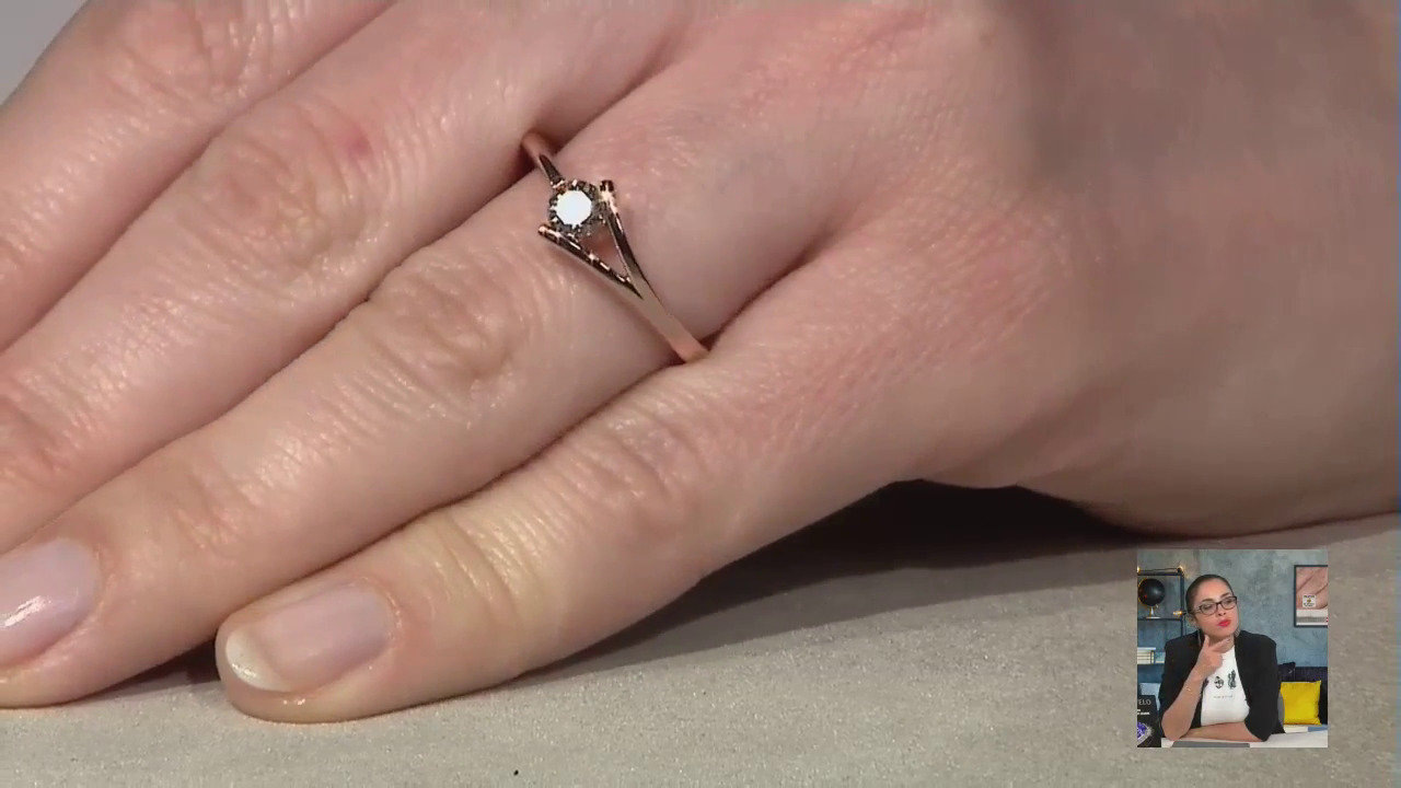 Video Anello in oro con Diamante Rose de France VS1 di Argyle (Annette)
