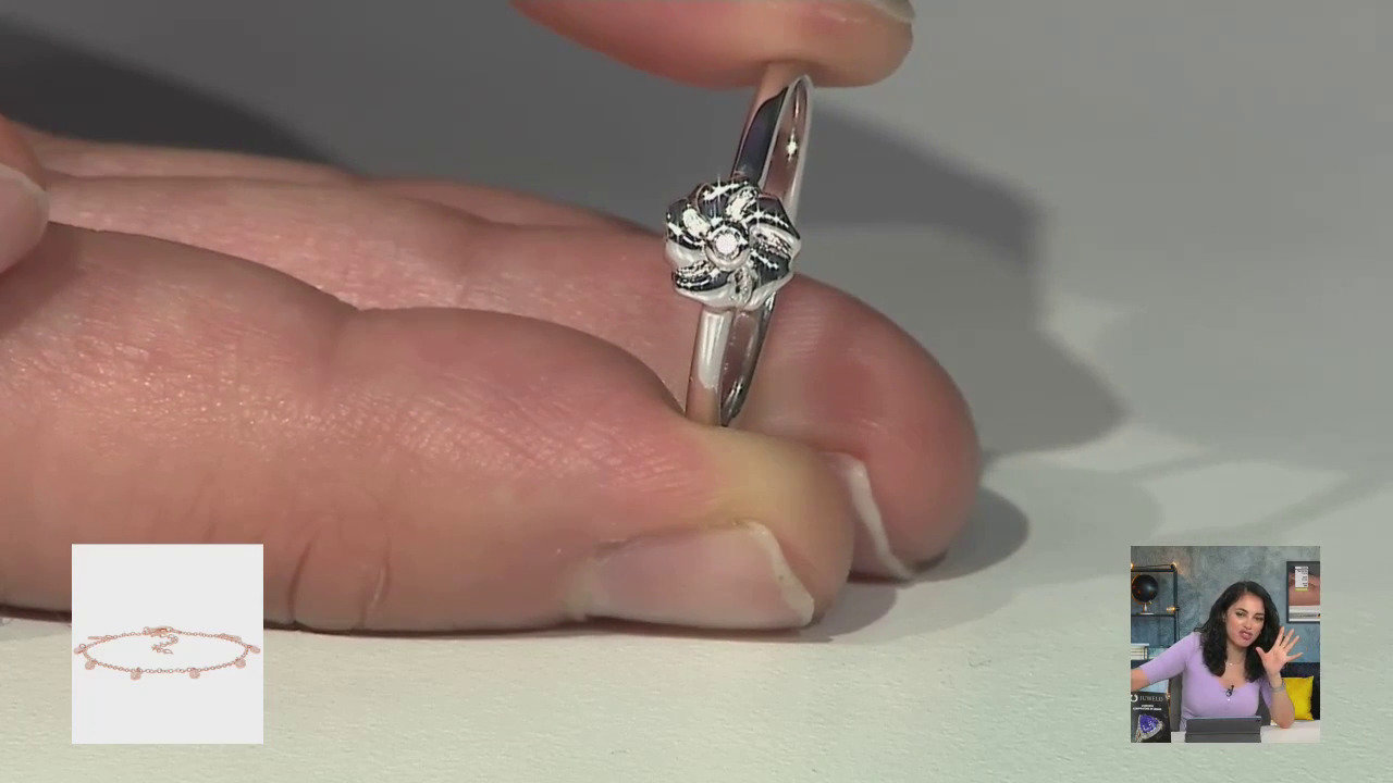 Video Anello in argento con Diamante I3 (H)