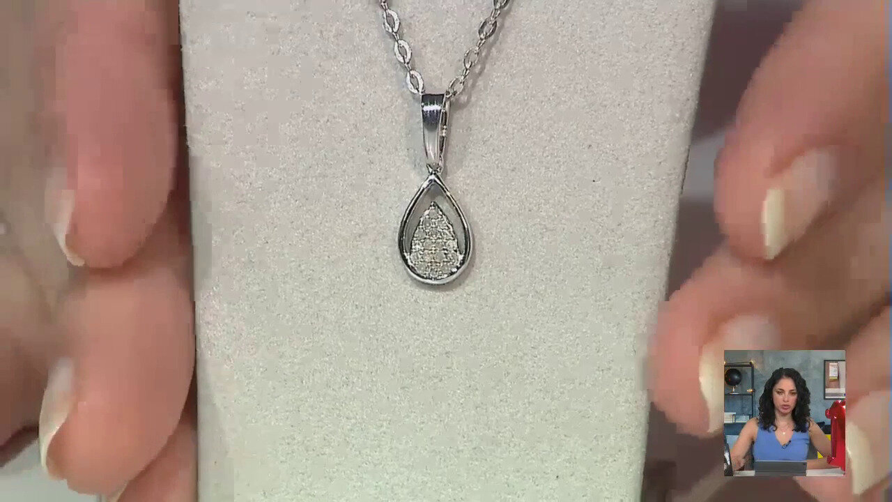 Video Ciondolo in argento con Diamante I4 (J)