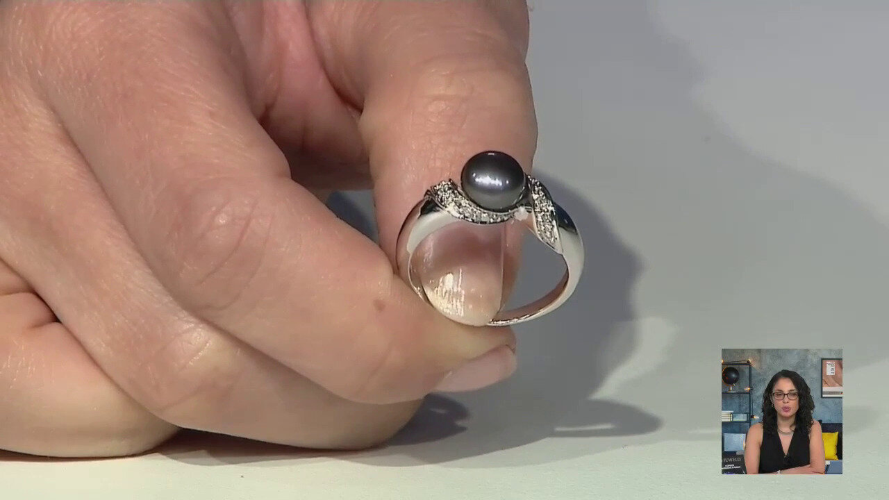 Video Anello in argento con Perla di Acqua Dolce