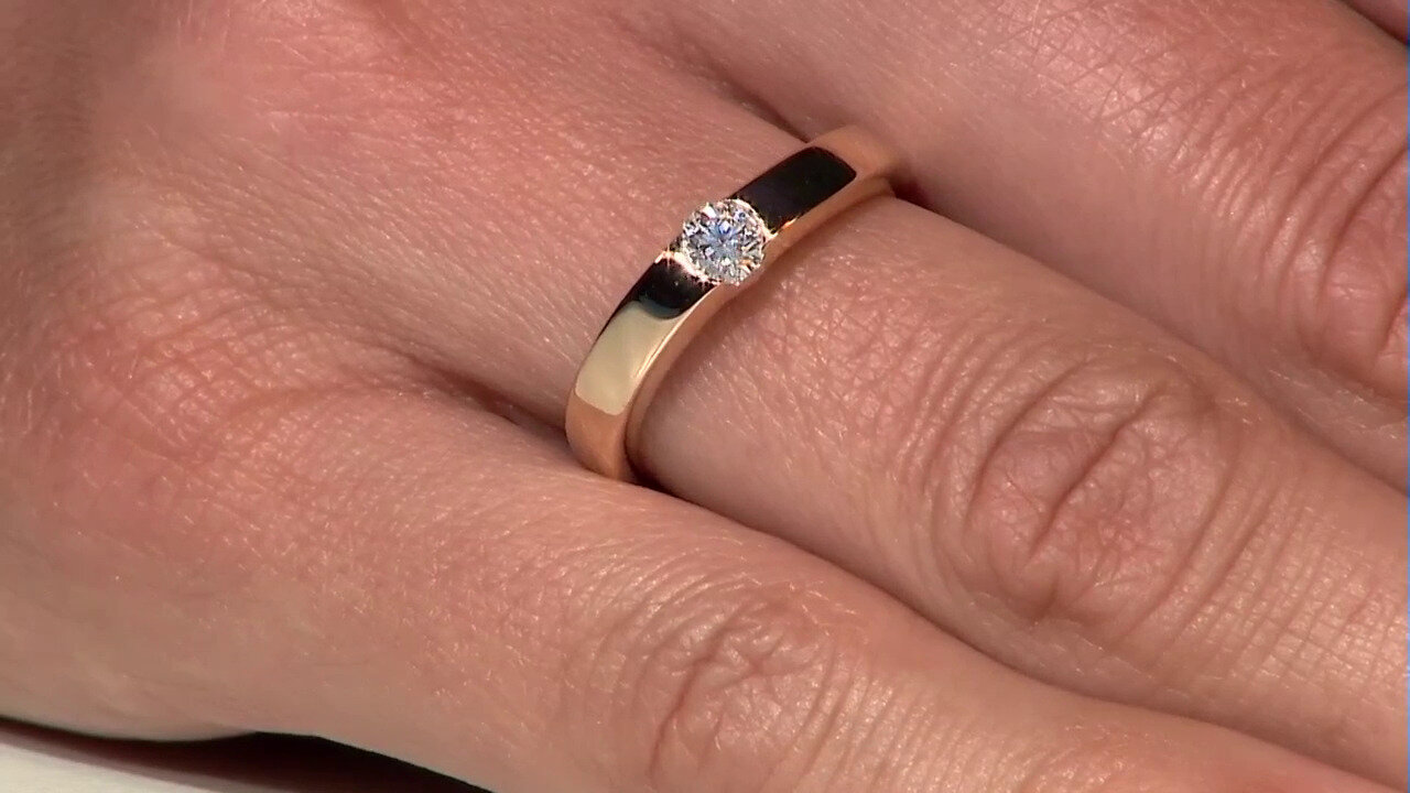 Video 14K SI1 (G) Diamond Gold Ring (Annette)