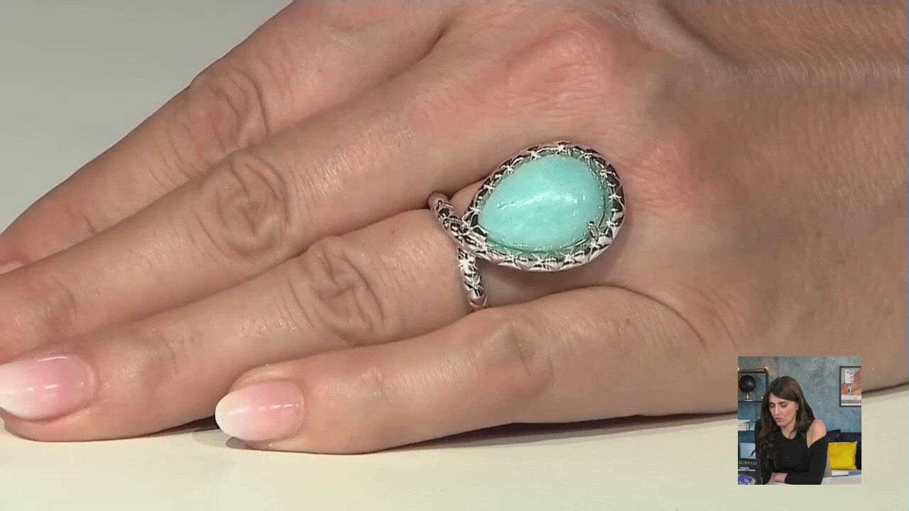 Video Anello in argento con Amazzonite