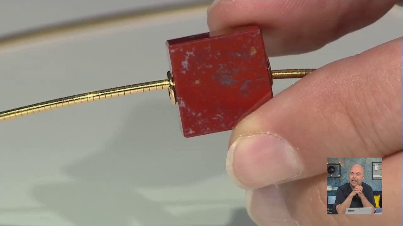 Video Ciondolo in argento con Diaspro Fuoco (MONOSONO COLLECTION)