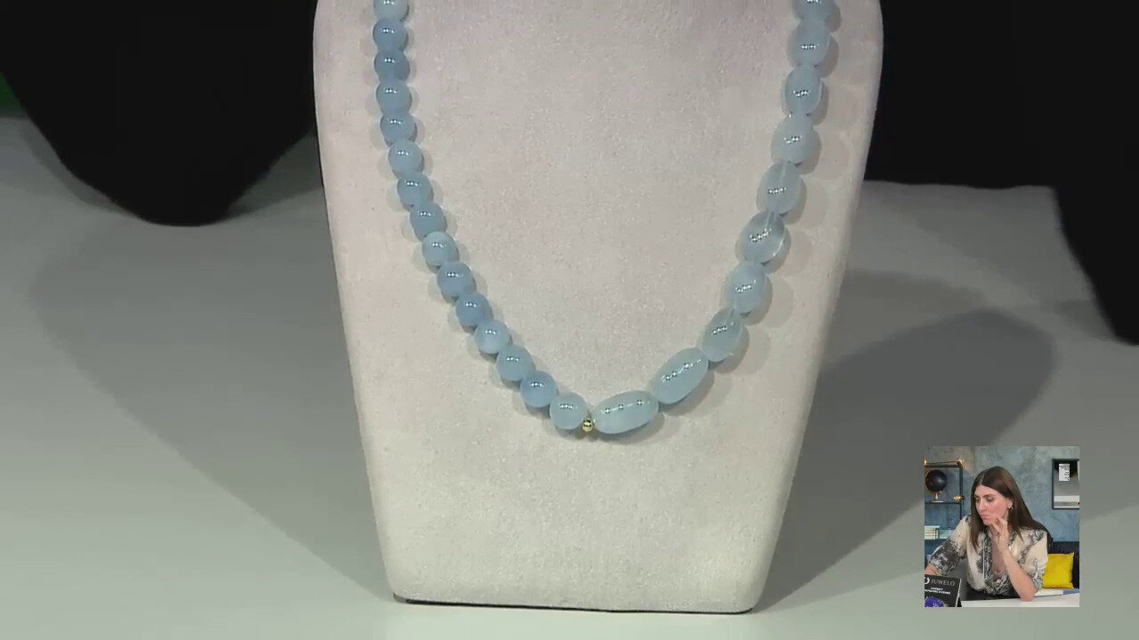 Video Collana in argento con Acquamarina