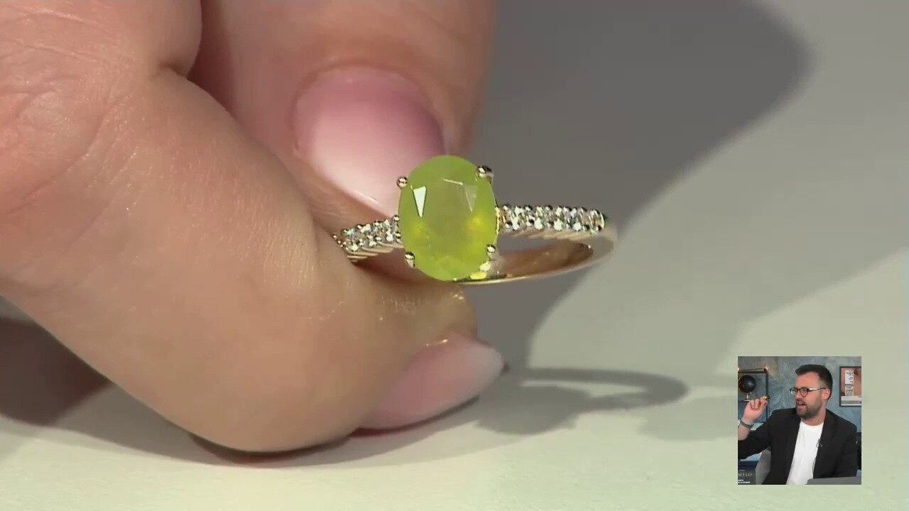 Video Anello in oro con Opale Verde Brasiliano (Tenner Diniz)