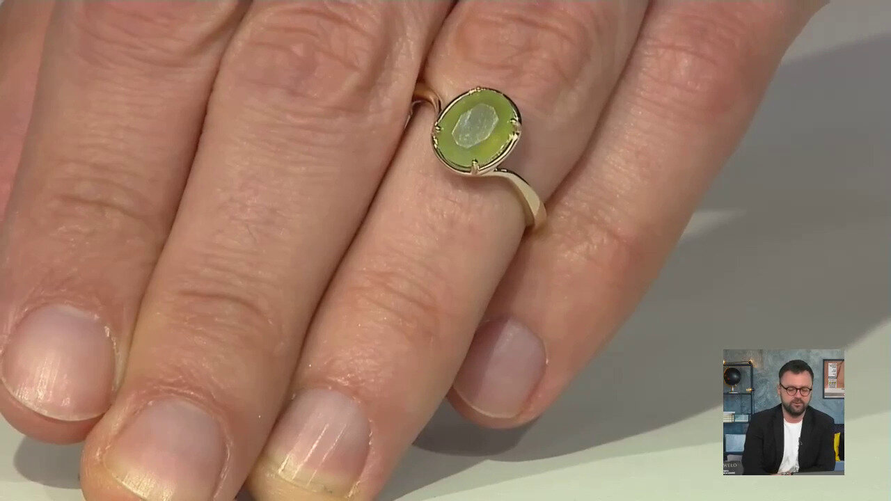 Video Anello in oro con Opale Verde Brasiliano (Tenner Diniz)