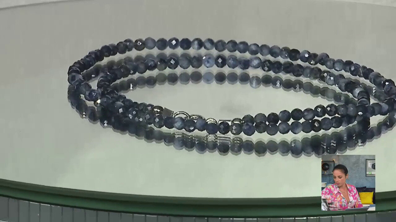 Video Collana in argento con Zaffiro Blu