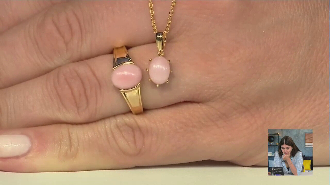 Video Anello in argento con Opale Rosa