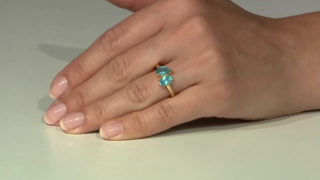 Video Blue Apatite Silver Ring