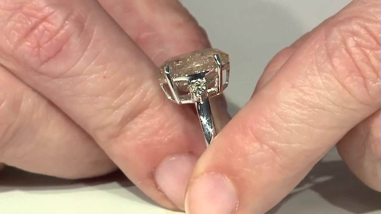 Video Bague en argent et Quartz rutile (Cheveux de Vénus)