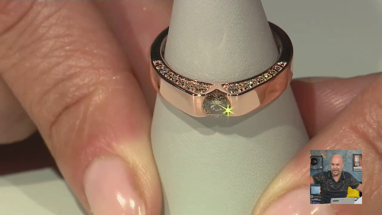 Video Anello in oro con Diamante Rose de France SI1 di Argyle (Annette)