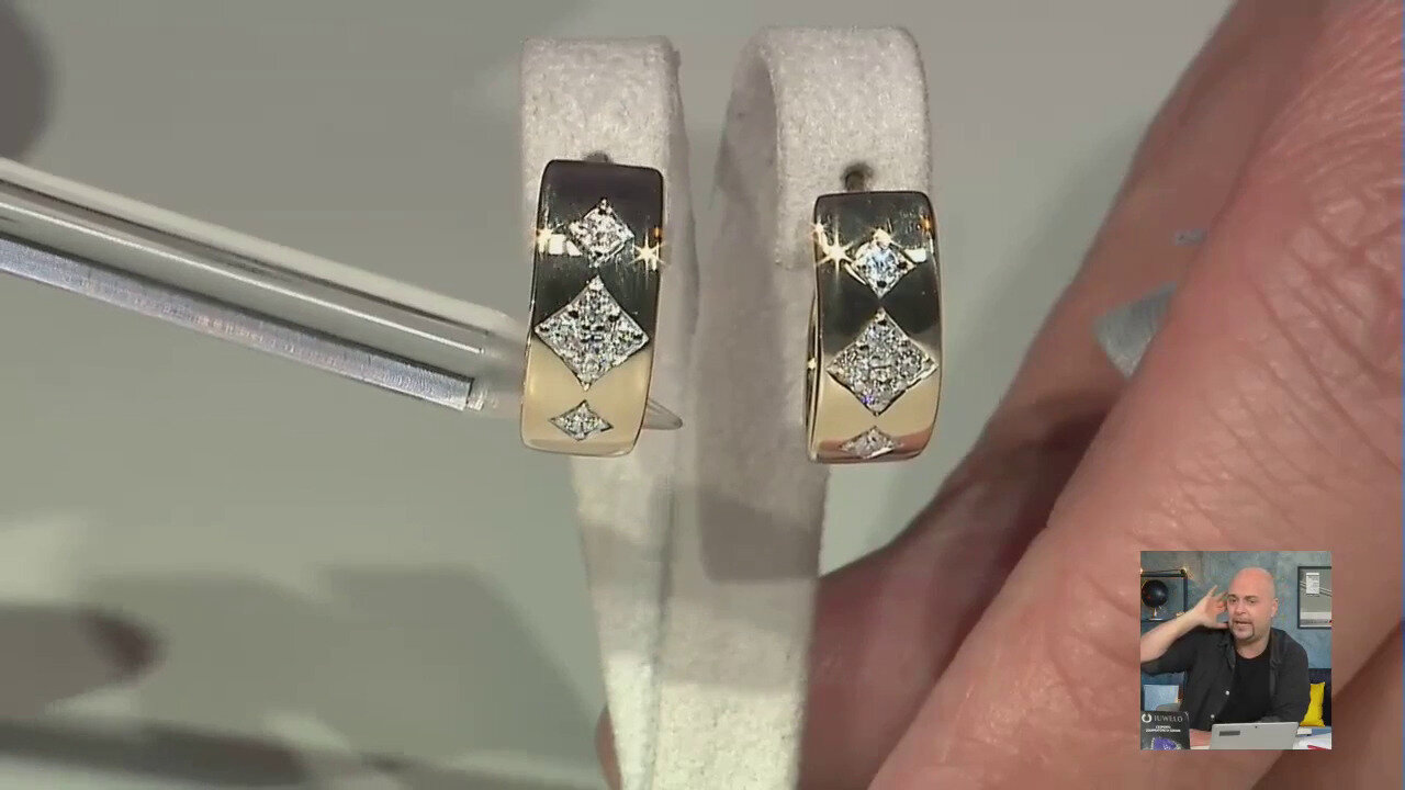 Video Orecchini in oro con Diamante SI2 (G) (Annette)