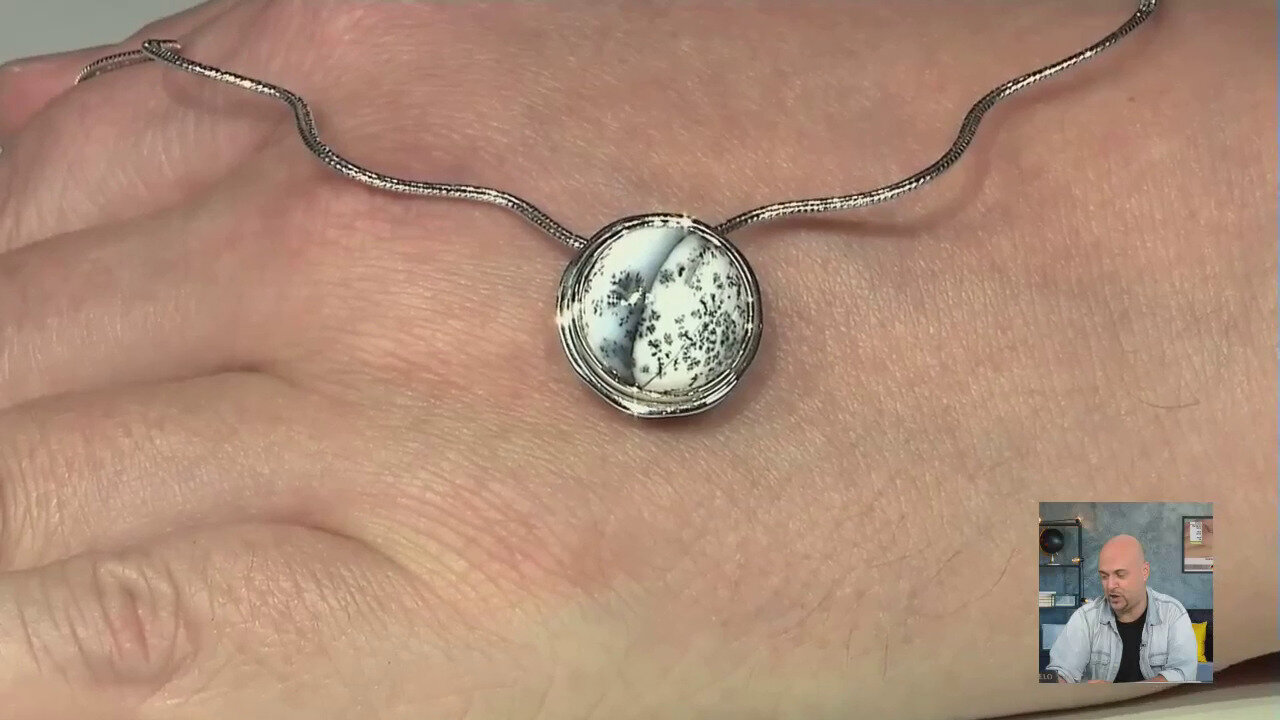 Video Ciondolo in argento con Agata Dendritica (MONOSONO COLLECTION)