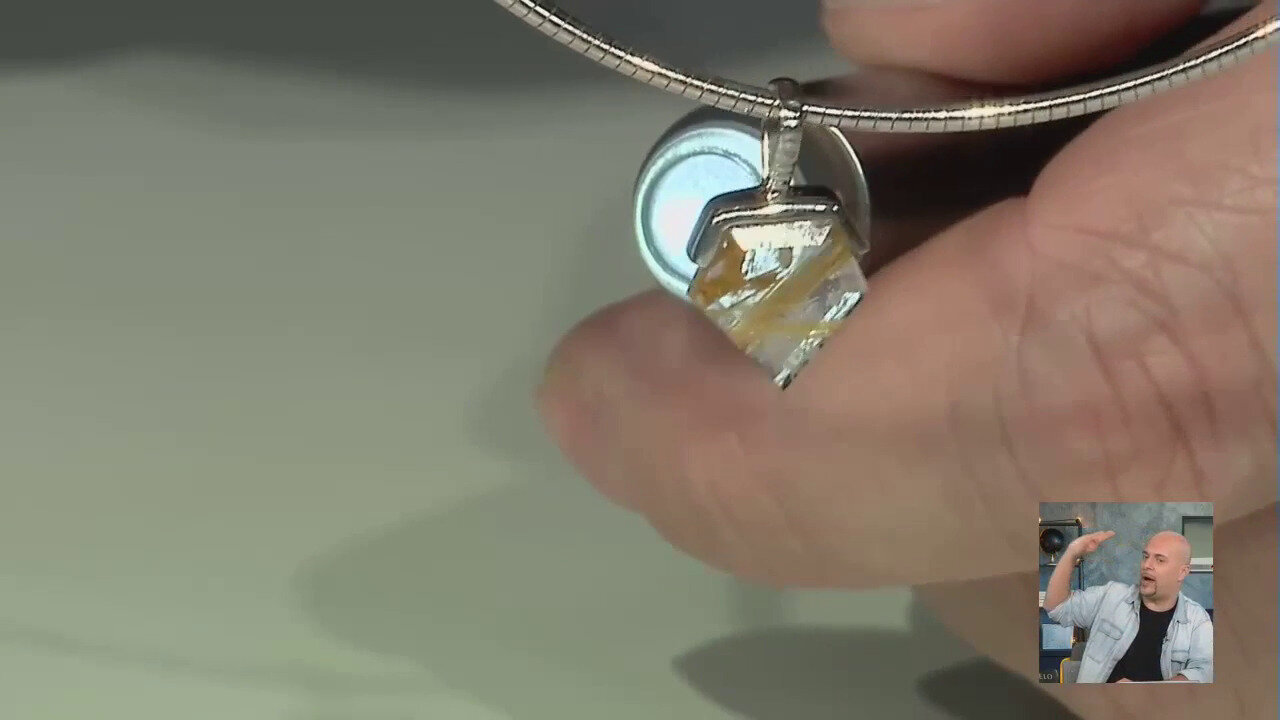 Video Ciondolo in argento con Quarzo Rutilato (MONOSONO COLLECTION)