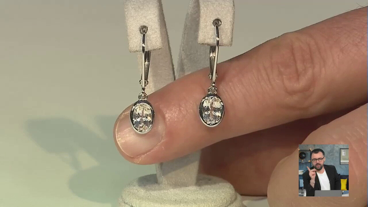 Video Orecchini in argento con Danburite